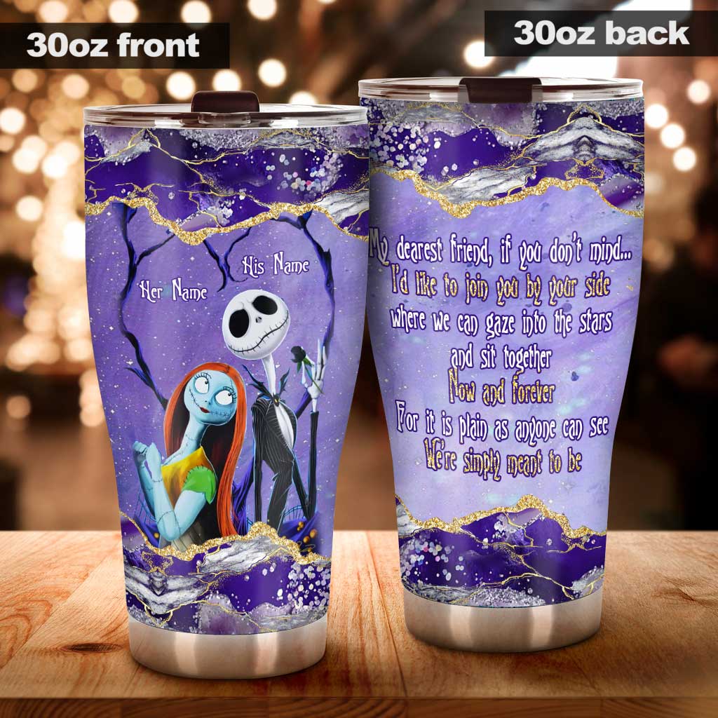 Personalized Nightmare Tumbler Custom Names Couple Gift Tumbler GradoCreations