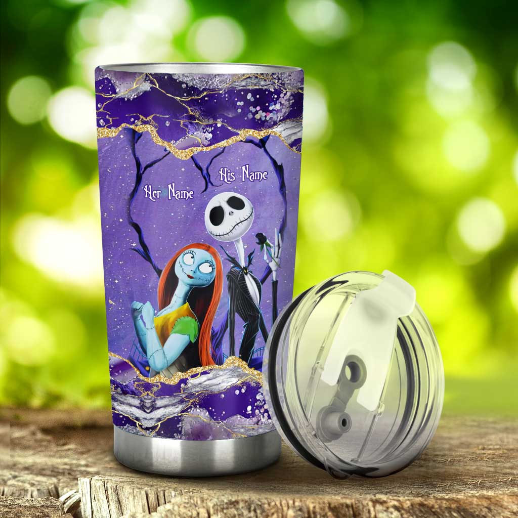Personalized Nightmare Tumbler Custom Names Couple Gift Tumbler GradoCreations