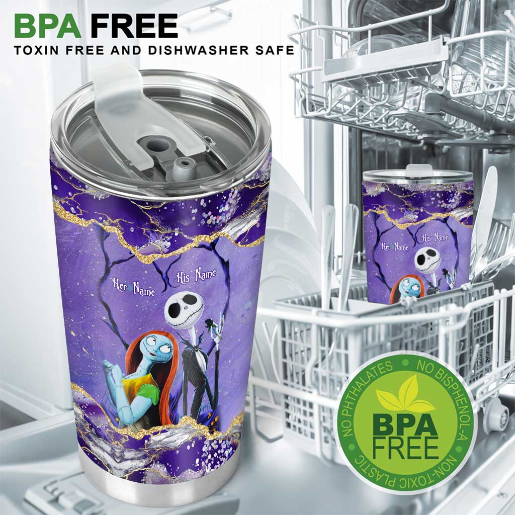 Personalized Nightmare Tumbler Custom Names Couple Gift Tumbler GradoCreations