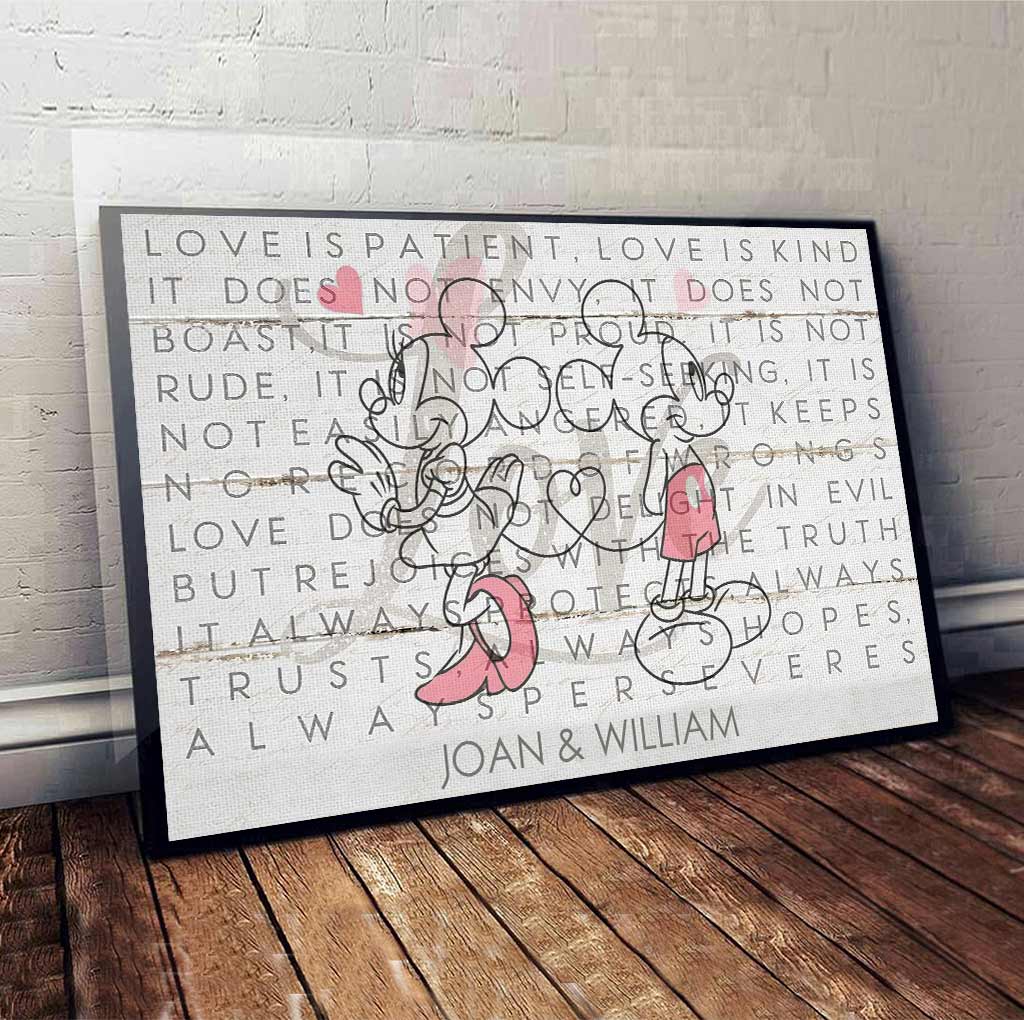 Personalized Love Is Patient Couple Canvas Art Gift Canvas and Poster GradoCreations