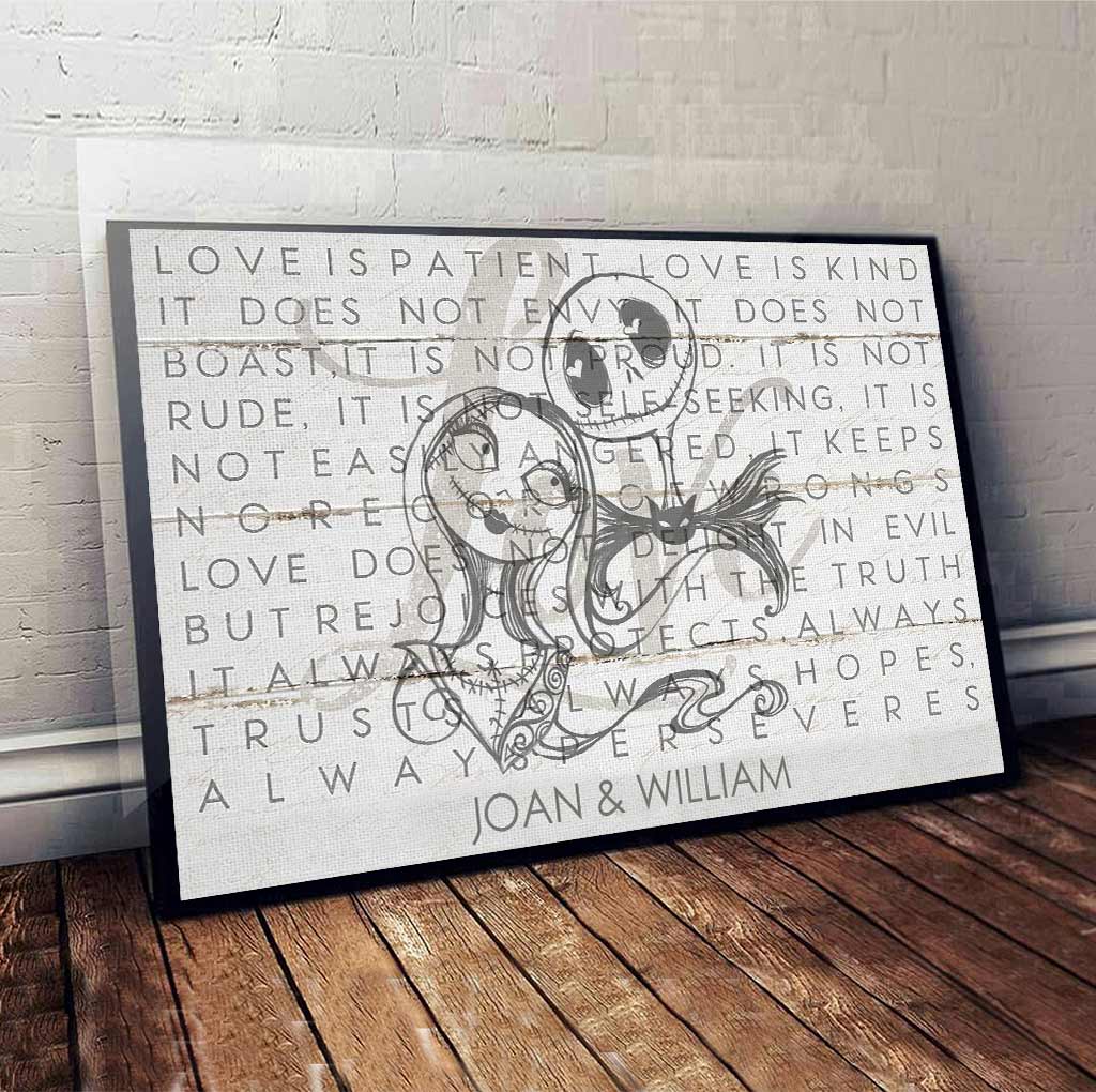 Personalized Love Is Patient Canvas Art for Couples Gift Canvas and Poster GradoCreations