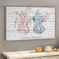 Personalized Couple Ohana Canvas Love Is Patient Kind Gift Canvas and Poster GradoCreations