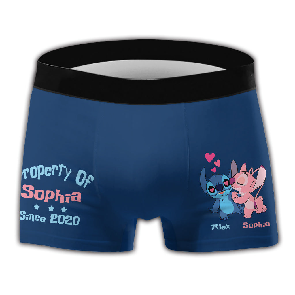 Personalized Ohana Men's Boxer Briefs Custom Name Gift for Couples Men Boxer Briefs GradoCreations