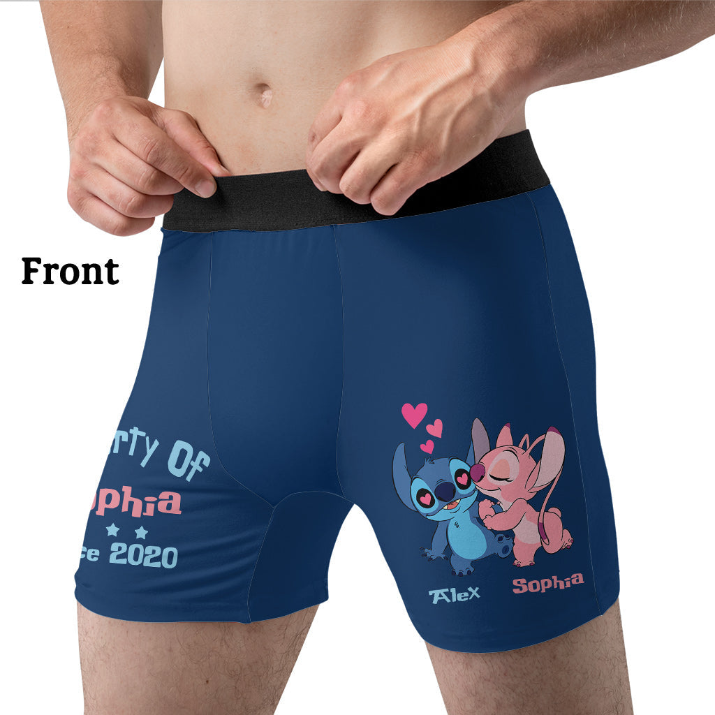 Personalized Ohana Men's Boxer Briefs Custom Name Gift for Couples Men Boxer Briefs GradoCreations