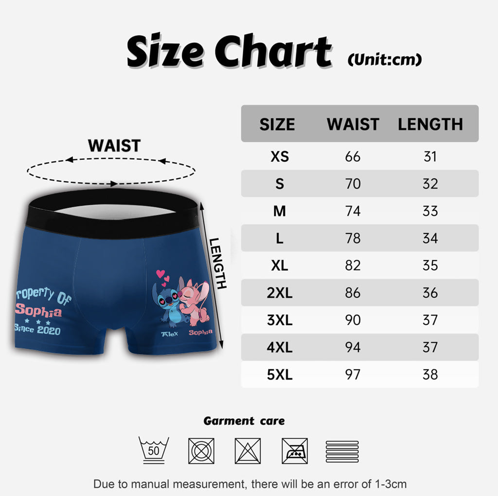 Personalized Ohana Men's Boxer Briefs Custom Name Gift for Couples Men Boxer Briefs GradoCreations