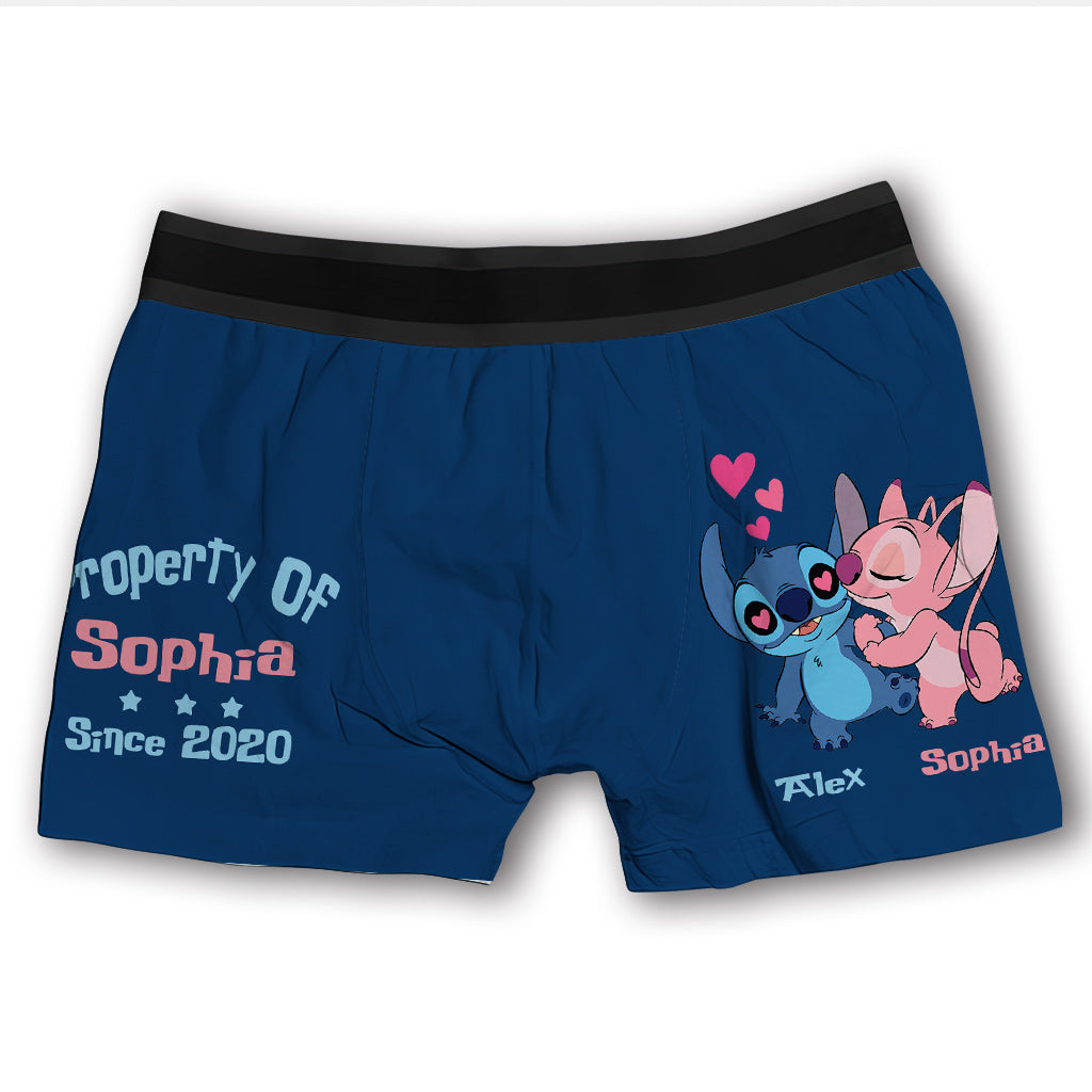 Personalized Ohana Men's Boxer Briefs Custom Name Gift for Couples Men Boxer Briefs GradoCreations