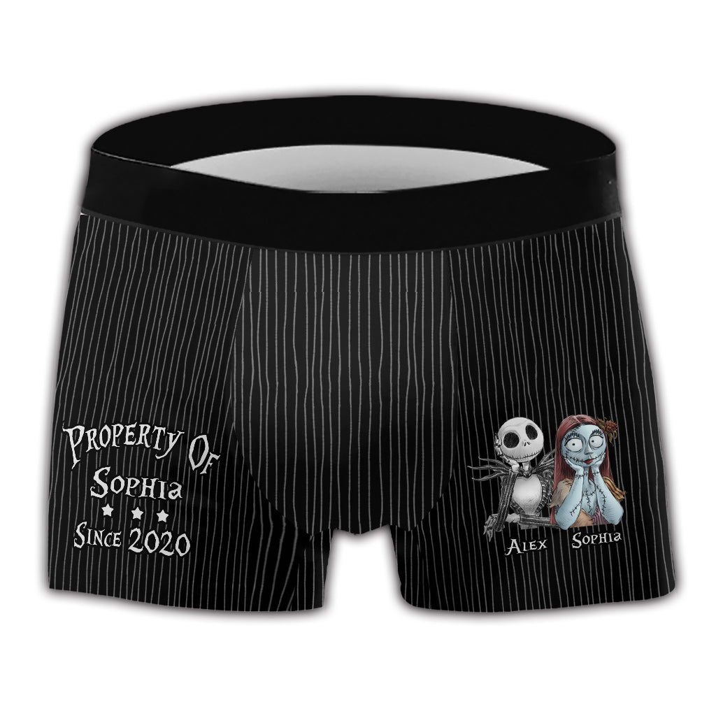 Personalized Men's Boxer Briefs Custom Couple Gift with Names Men Boxer Briefs GradoCreations