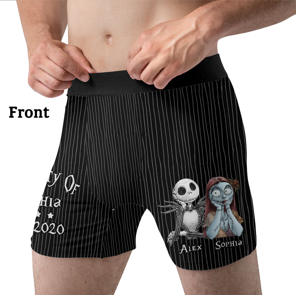 Personalized Men's Boxer Briefs Custom Couple Gift with Names Men Boxer Briefs GradoCreations