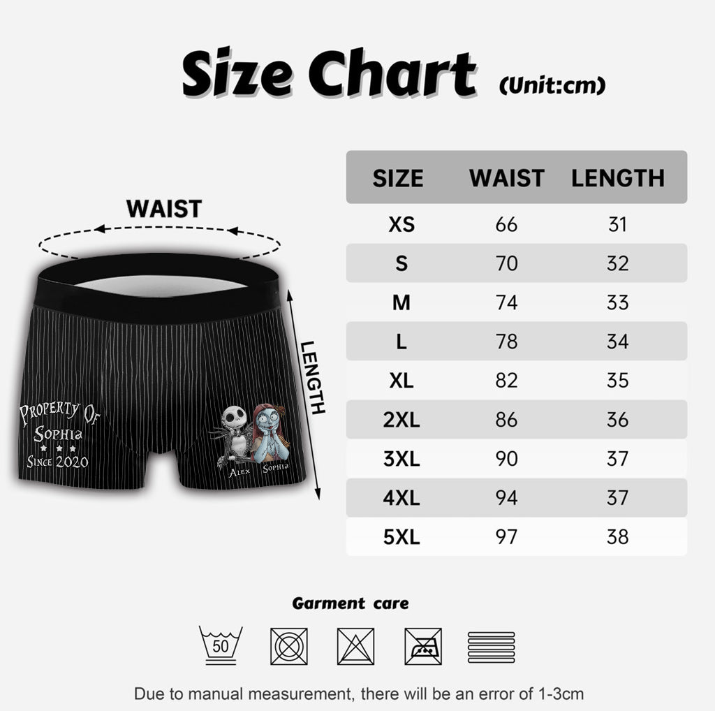 Personalized Men's Boxer Briefs Custom Couple Gift with Names Men Boxer Briefs GradoCreations