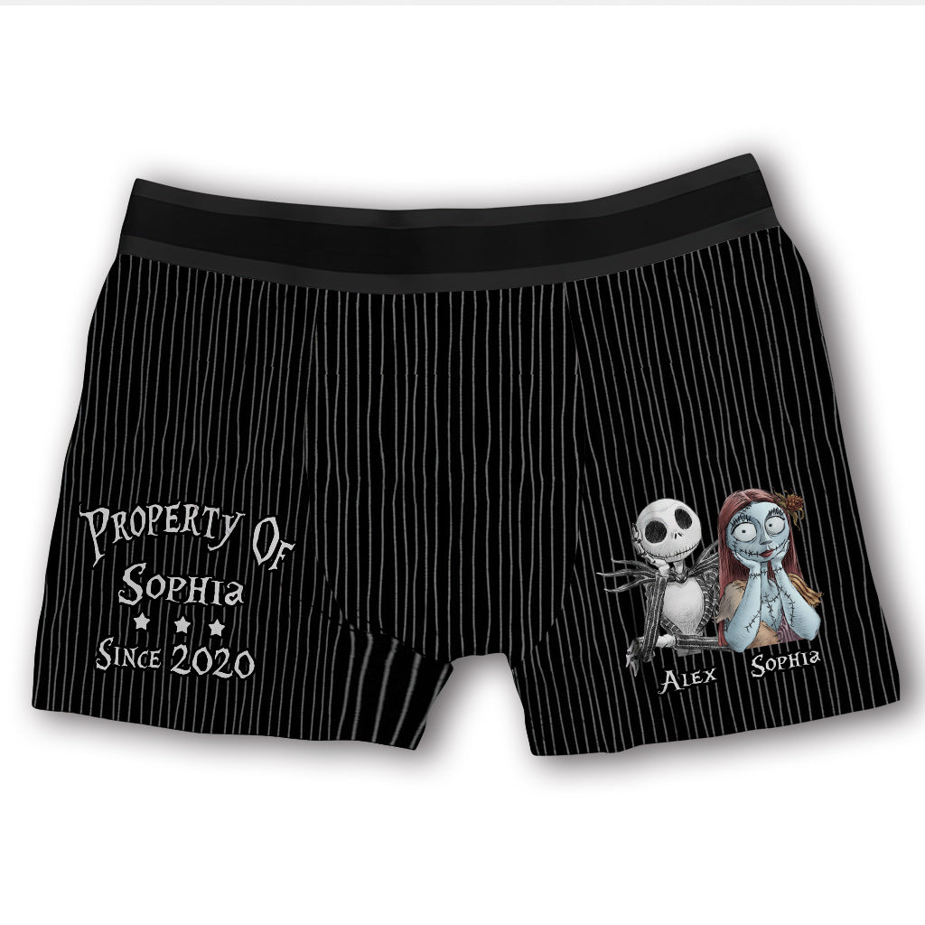 Personalized Men's Boxer Briefs Custom Couple Gift with Names Men Boxer Briefs GradoCreations