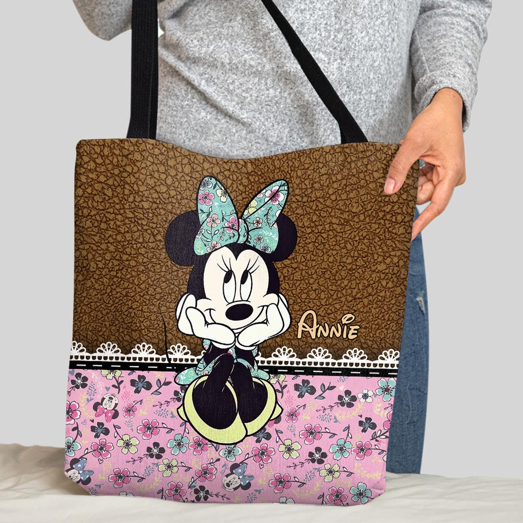 Personalized Tote Bag with Sweet Mouse Ears Gift for Mom Tote Bag GradoCreations