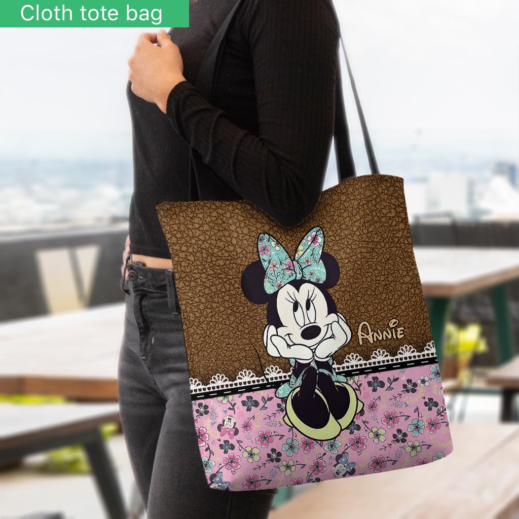 Personalized Tote Bag with Sweet Mouse Ears Gift for Mom Tote Bag GradoCreations
