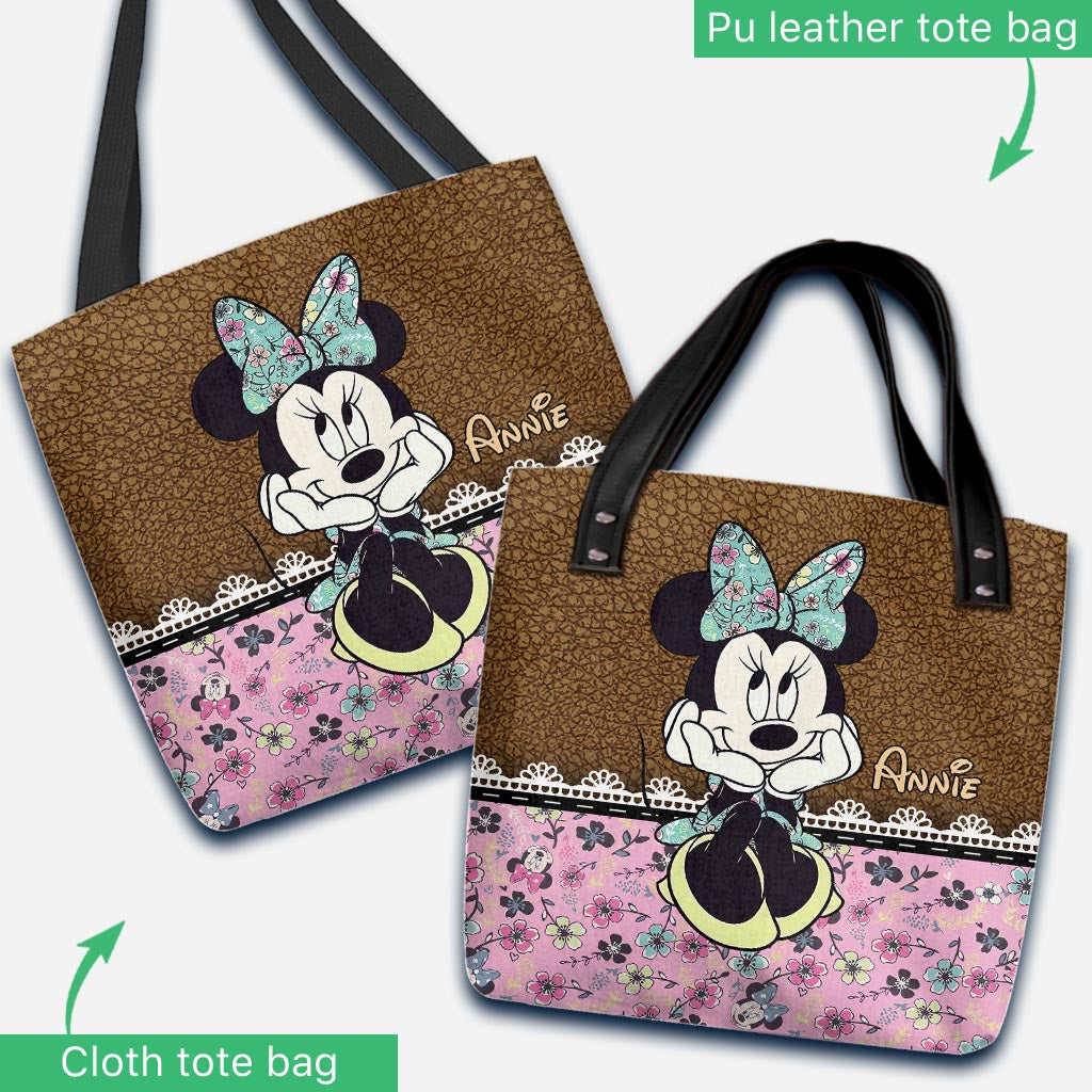 Personalized Tote Bag with Sweet Mouse Ears Gift for Mom Tote Bag GradoCreations
