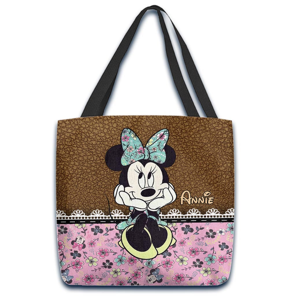 Personalized Tote Bag with Sweet Mouse Ears Gift for Mom Tote Bag GradoCreations