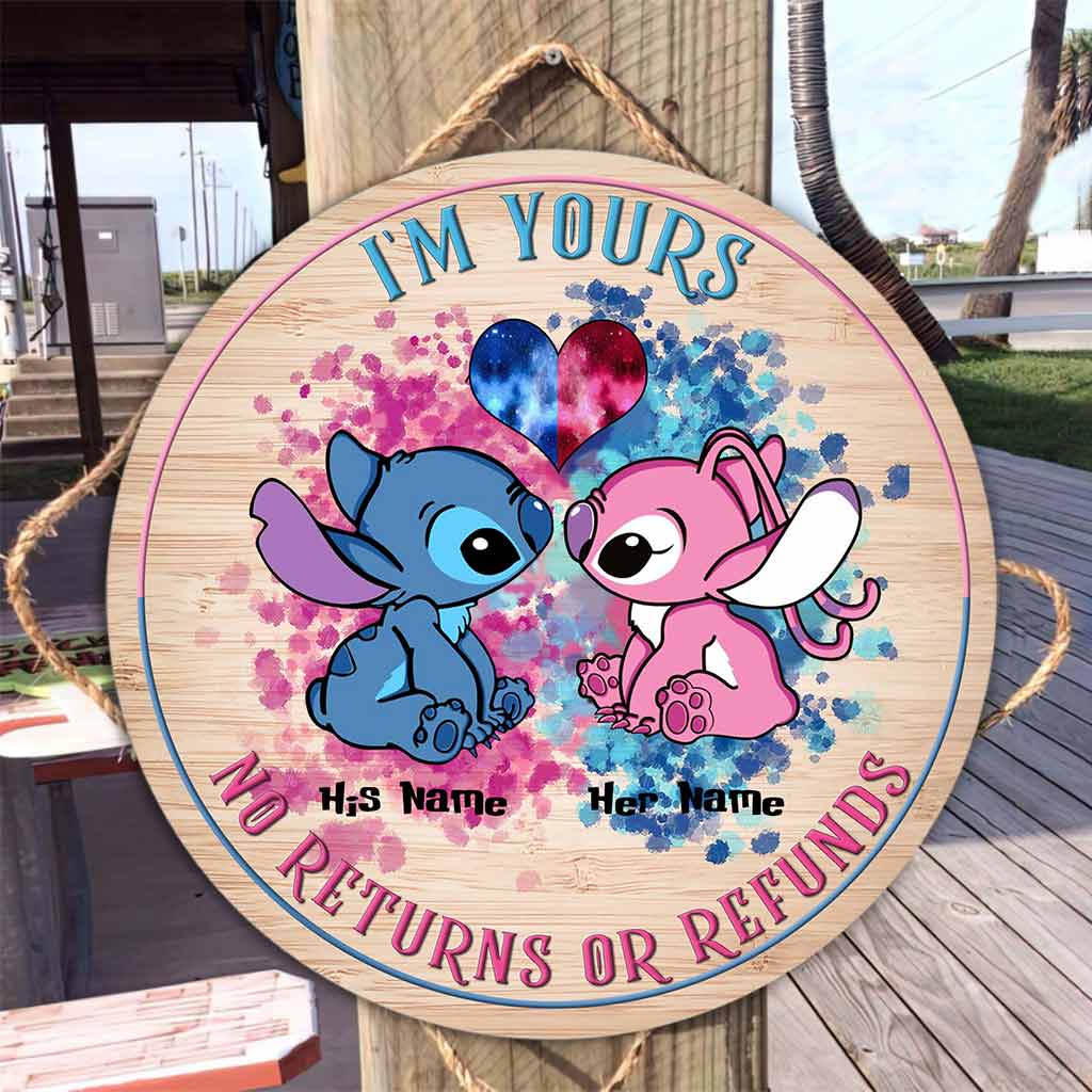 Personalized Round Wood Sign with Custom Names for Couples Round Wood Sign GradoCreations