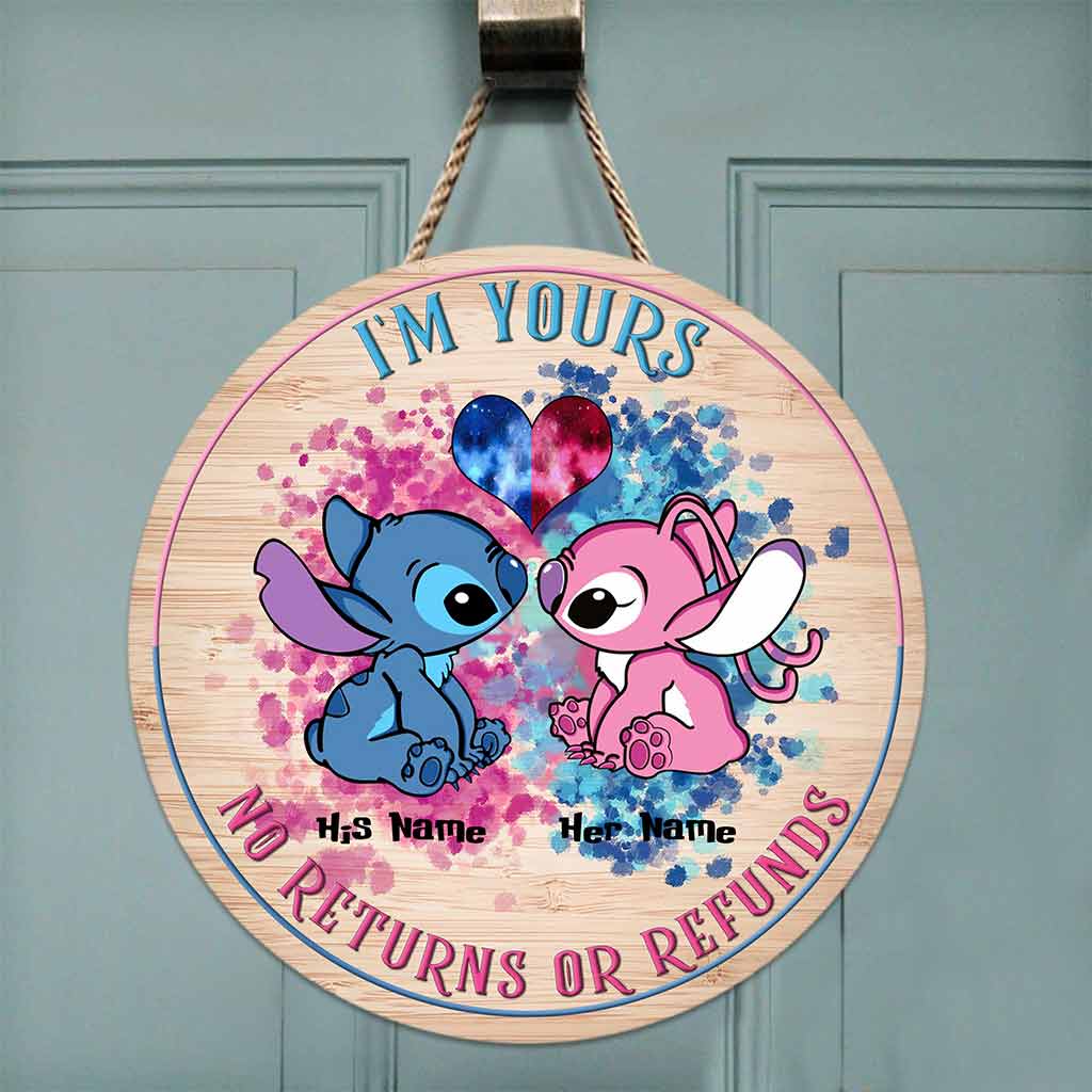 Personalized Round Wood Sign with Custom Names for Couples Round Wood Sign GradoCreations