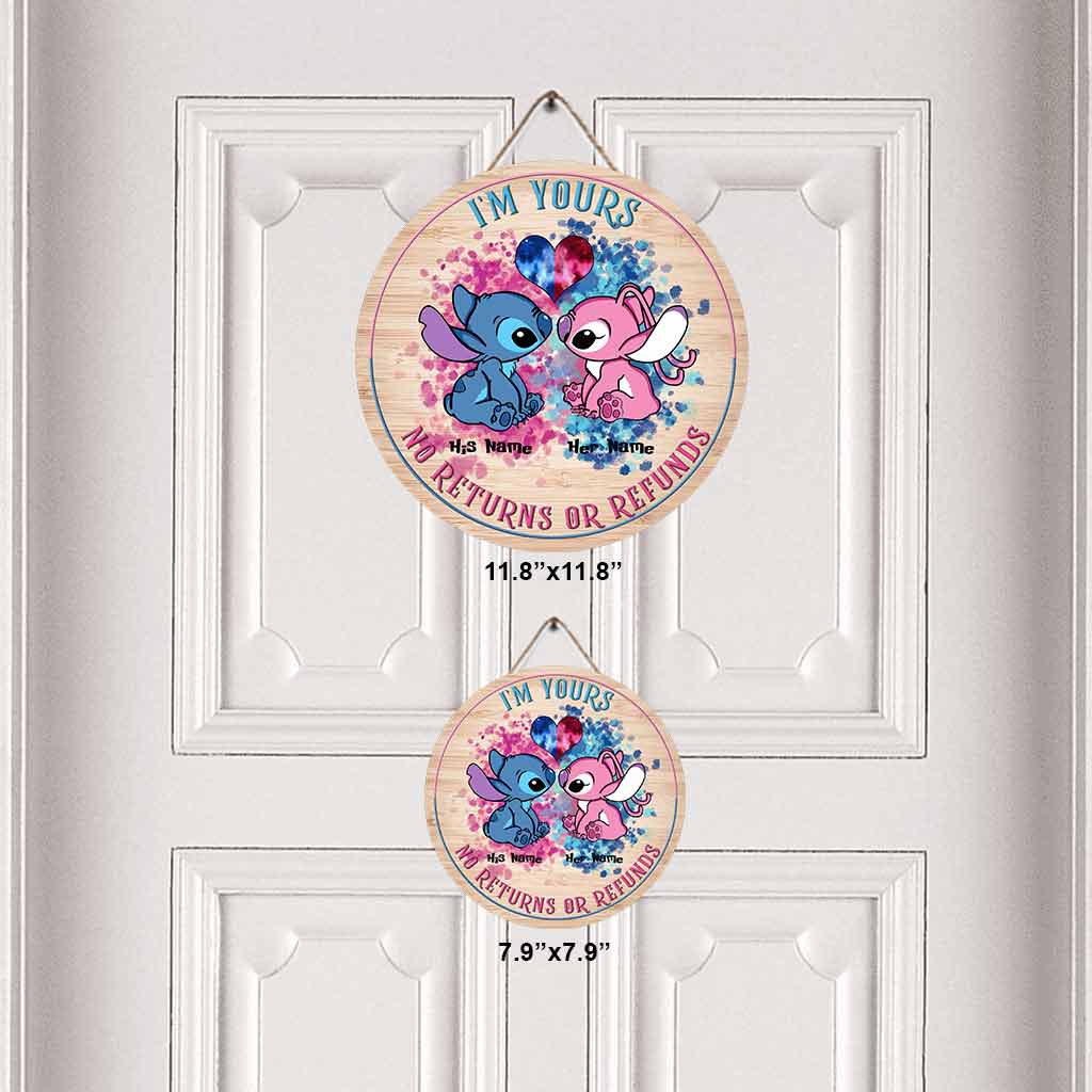 Personalized Round Wood Sign with Custom Names for Couples Round Wood Sign GradoCreations
