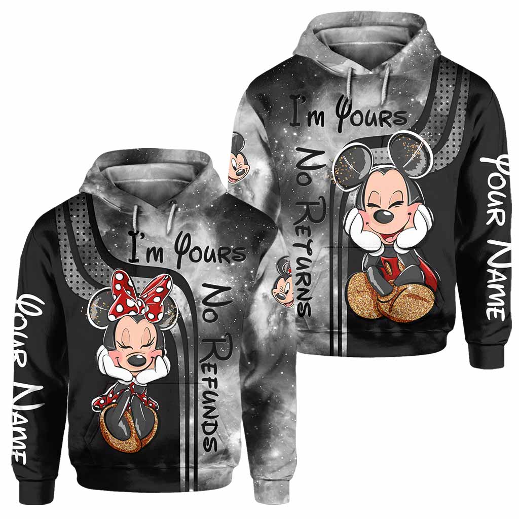 Personalized Mickey Mouse All Over T-shirt and Hoodie Gift for Couples All Over Shirt GradoCreations