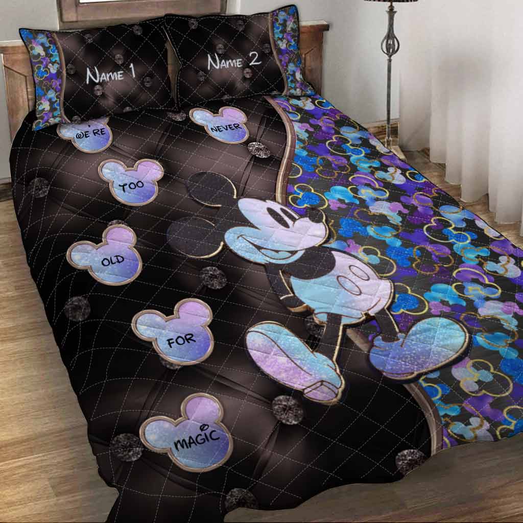 Personalized Mickey Mouse Quilt Set Custom Names 50th Anniversary Gift Quilt Set GradoCreations