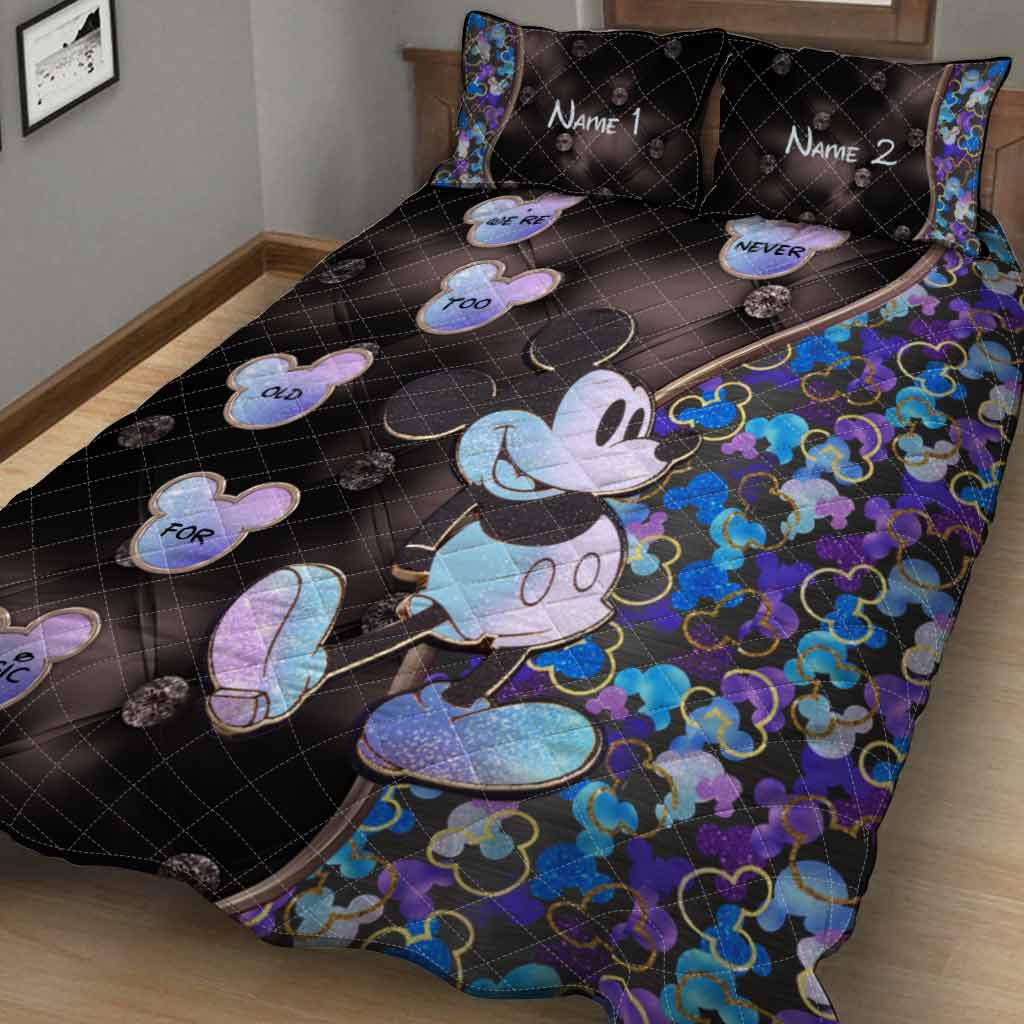 Personalized Mickey Mouse Quilt Set Custom Names 50th Anniversary Gift Quilt Set GradoCreations