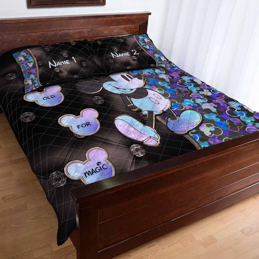Personalized Mickey Mouse Quilt Set Custom Names 50th Anniversary Gift Quilt Set GradoCreations