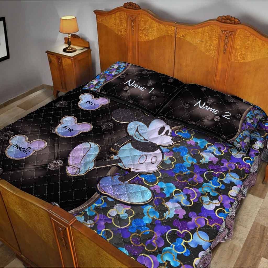 Personalized Mickey Mouse Quilt Set Custom Names 50th Anniversary Gift Quilt Set GradoCreations