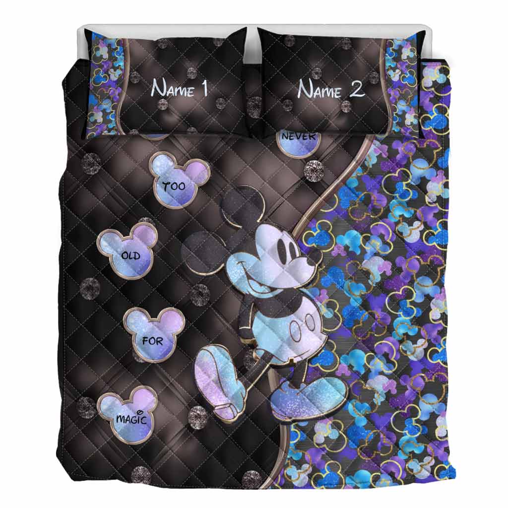 Personalized Mickey Mouse Quilt Set Custom Names 50th Anniversary Gift Quilt Set GradoCreations