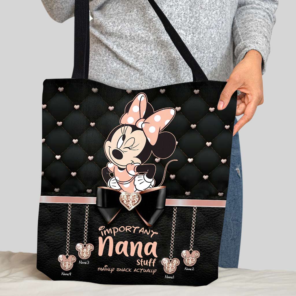 Personalized Mother's Day Tote Bag with Minnie Mouse Print Tote Bag GradoCreations
