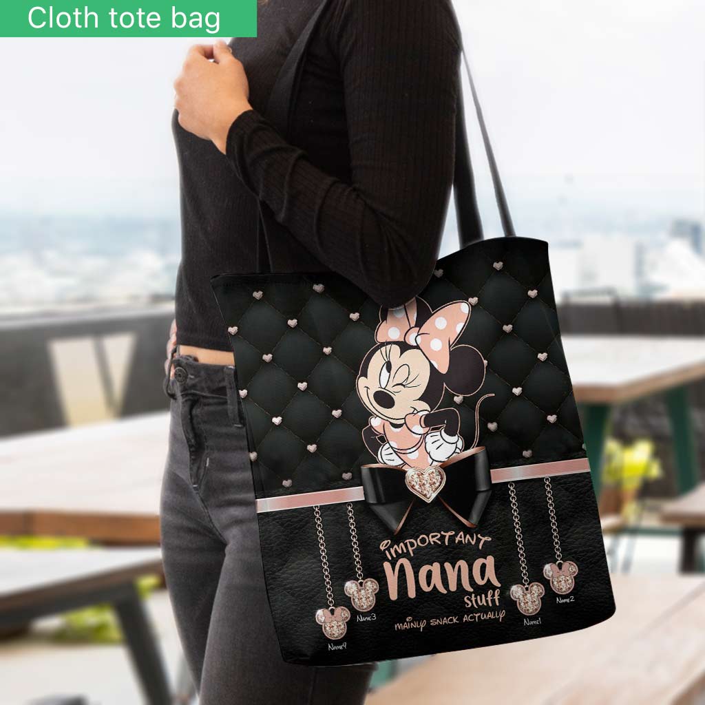 Personalized Mother's Day Tote Bag with Minnie Mouse Print Tote Bag GradoCreations