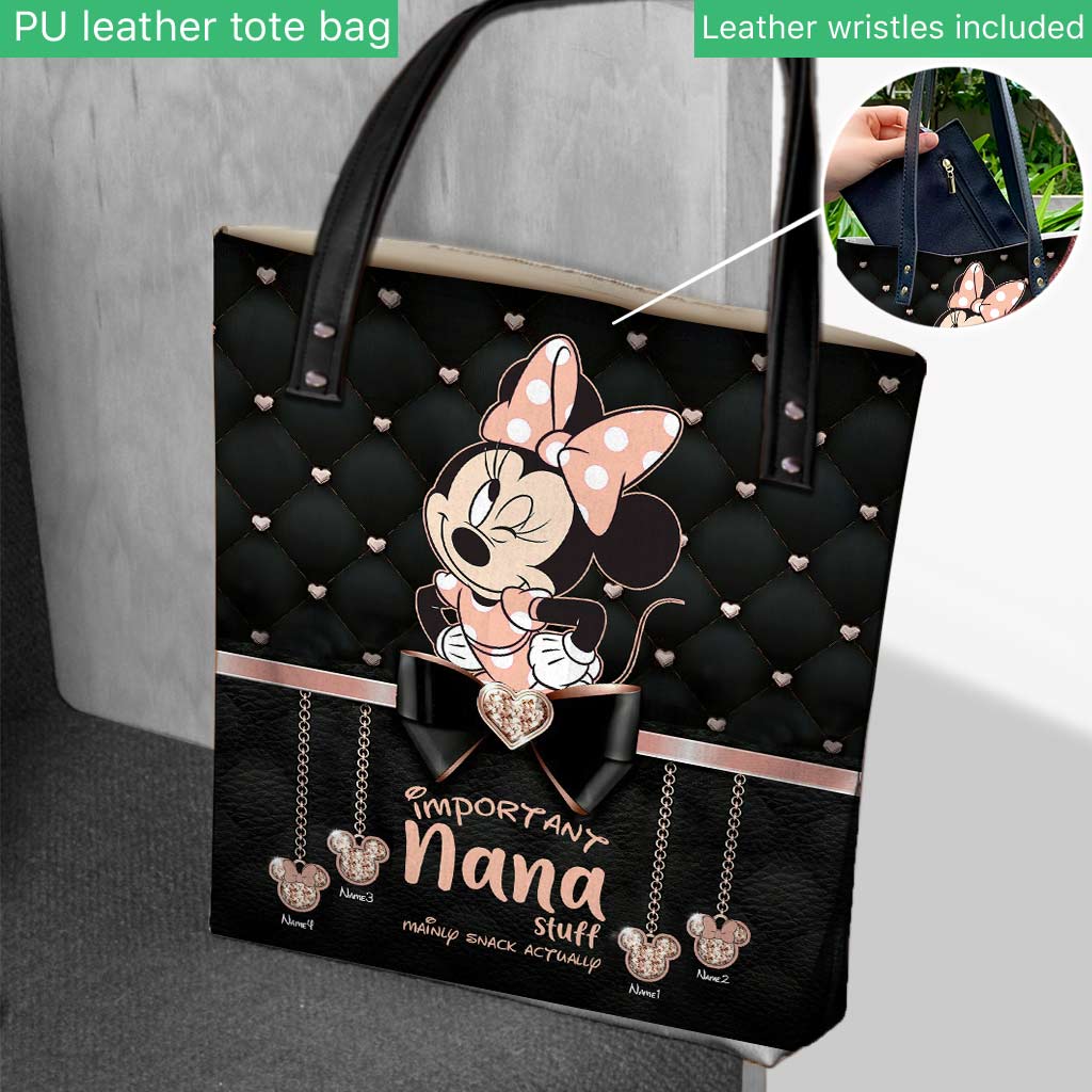 Personalized Mother's Day Tote Bag with Minnie Mouse Print Tote Bag GradoCreations