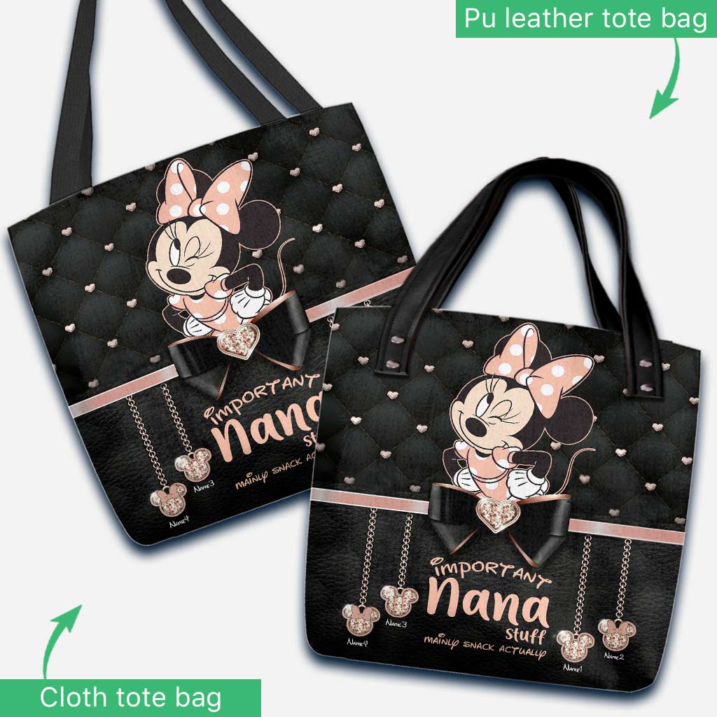 Personalized Mother's Day Tote Bag with Minnie Mouse Print Tote Bag GradoCreations