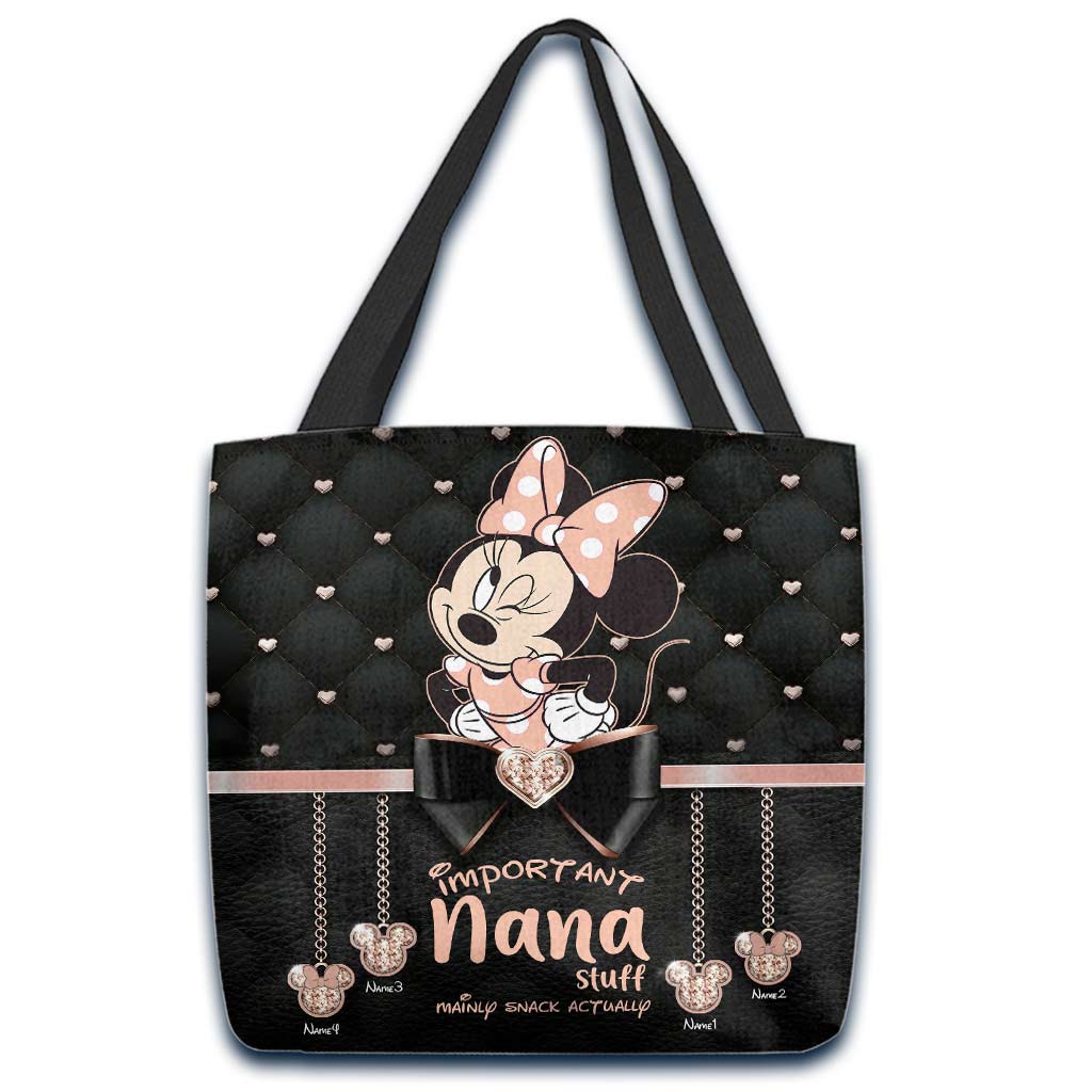 Personalized Mother's Day Tote Bag with Minnie Mouse Print Tote Bag GradoCreations