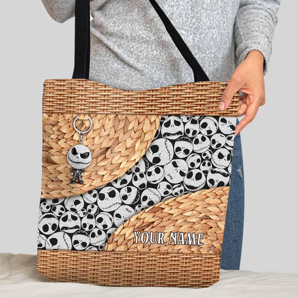 Personalized Nightmare Tote Bag with 3D Skull Pattern for Unique Gift Tote Bag GradoCreations