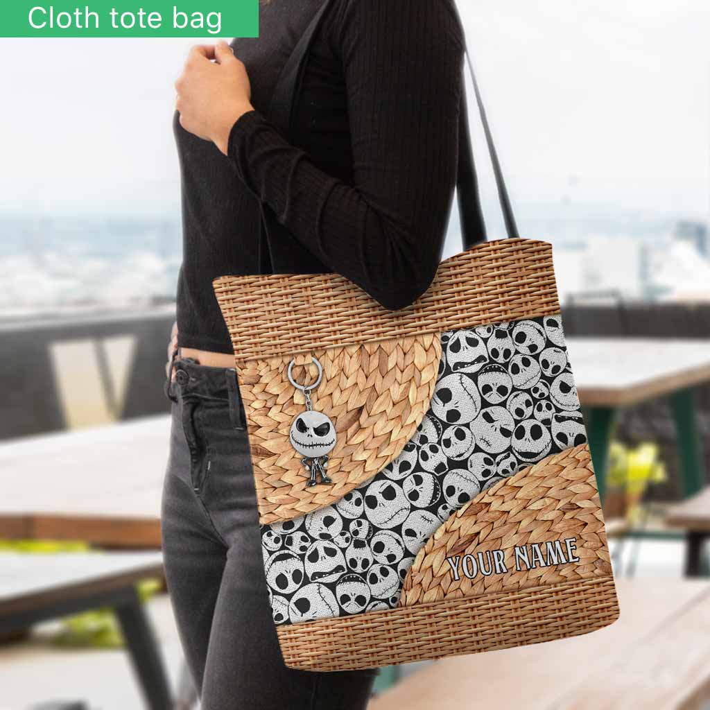 Personalized Nightmare Tote Bag with 3D Skull Pattern for Unique Gift Tote Bag GradoCreations
