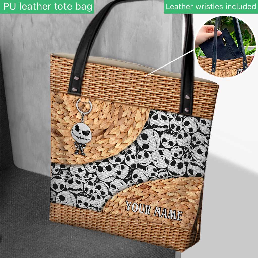 Personalized Nightmare Tote Bag with 3D Skull Pattern for Unique Gift Tote Bag GradoCreations