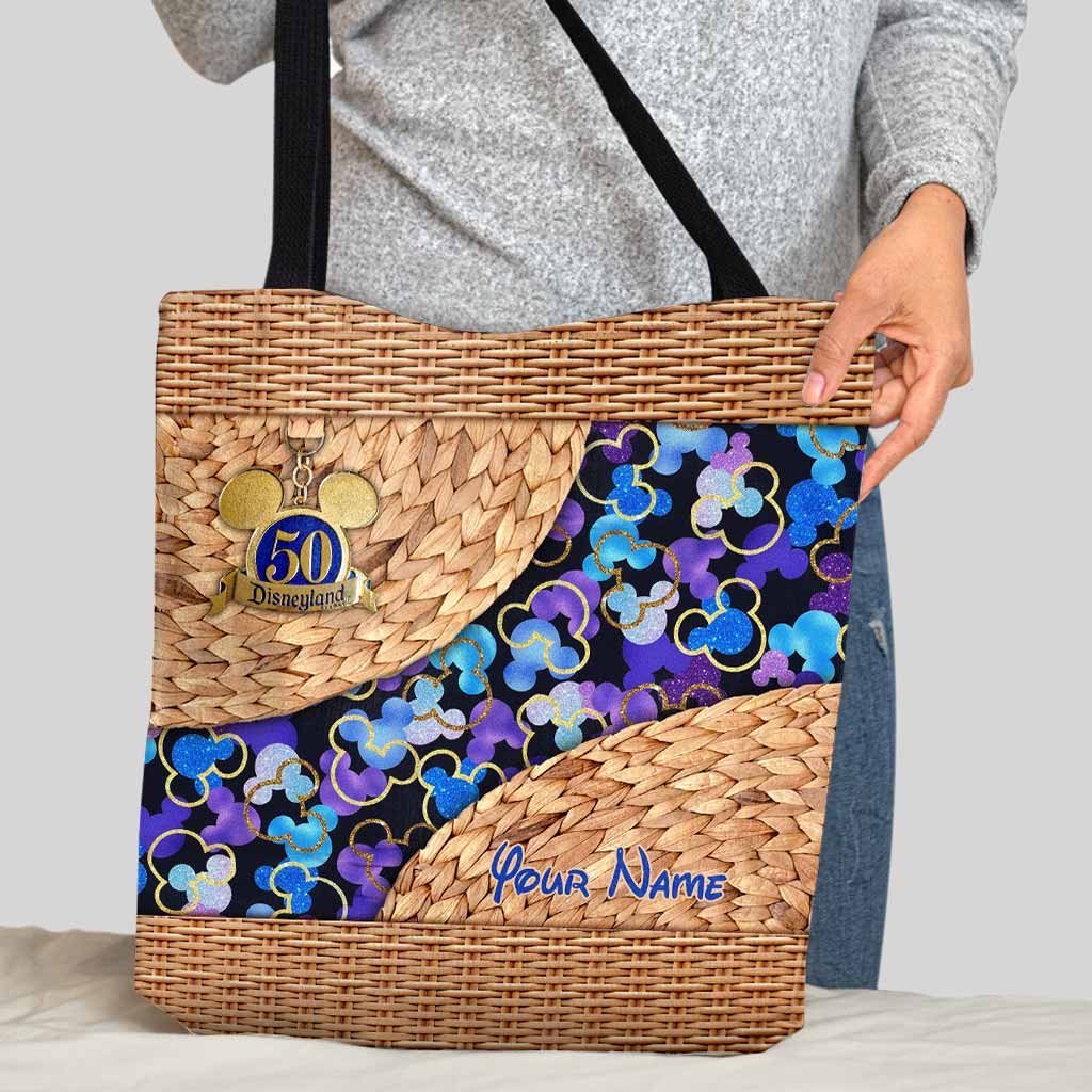 Personalized 50th Anniversary Mouse Ears Tote Bag Custom Name Tote Bag GradoCreations
