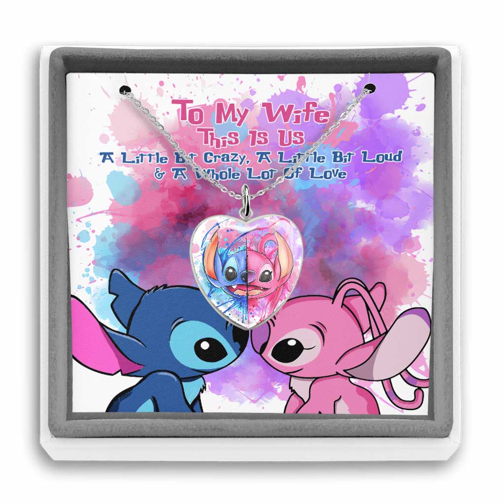 Personalized Heart Pendant Necklace Custom Couple Gift for Disney Fans Heart Pendant Necklace GradoCreations