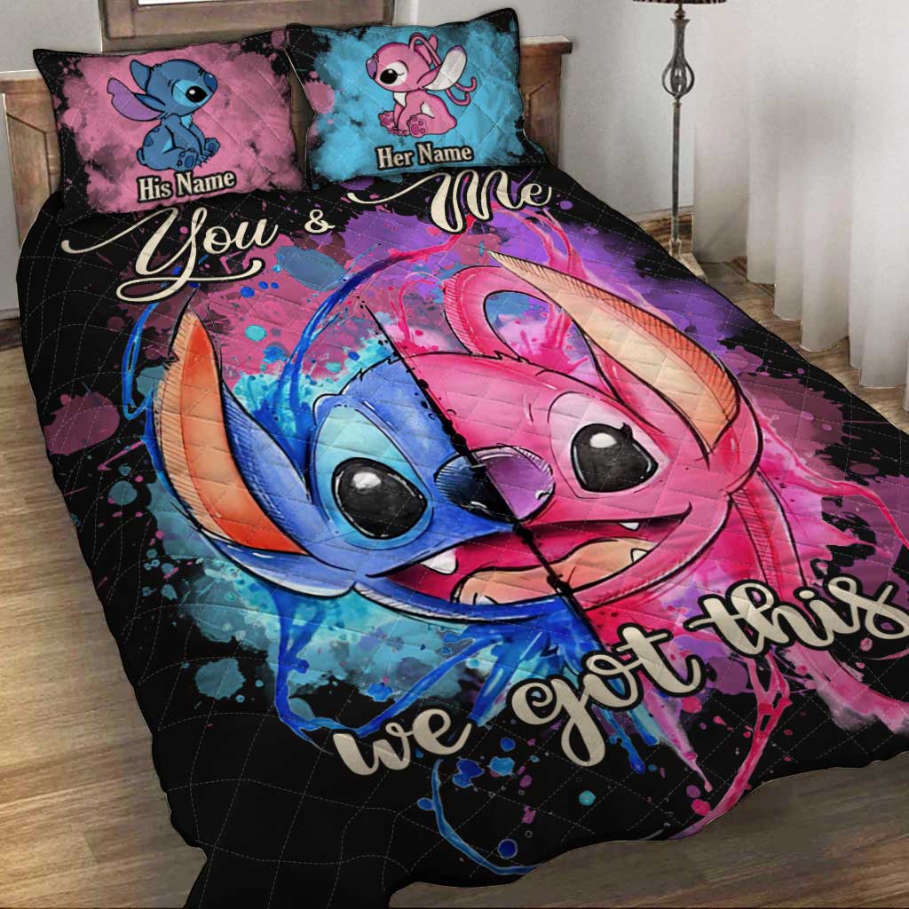 Personalized Ohana Quilt Set Custom Names for Couples Gift Quilt Set GradoCreations