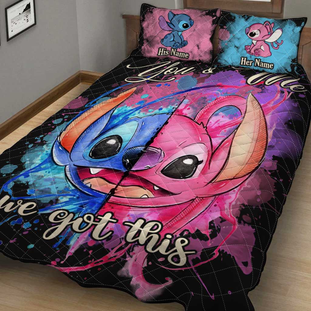 Personalized Ohana Quilt Set Custom Names for Couples Gift Quilt Set GradoCreations