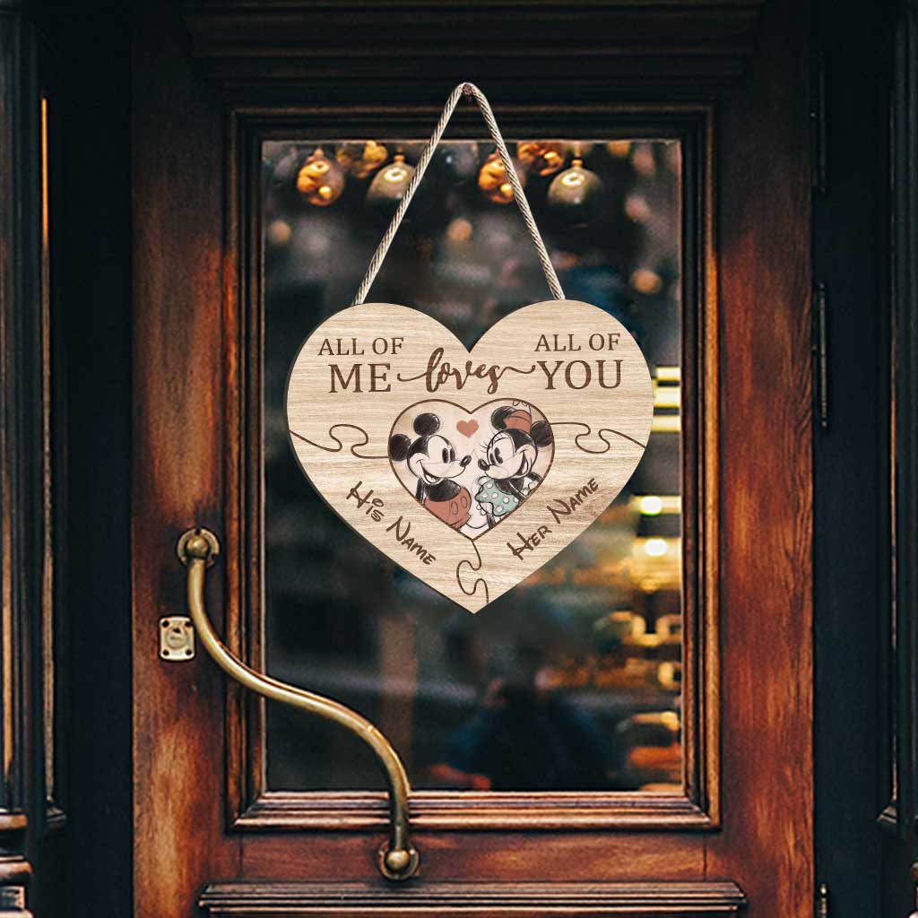 Personalized Heart-Shaped Wood Sign Custom Names Romantic Gift Wood Sign GradoCreations