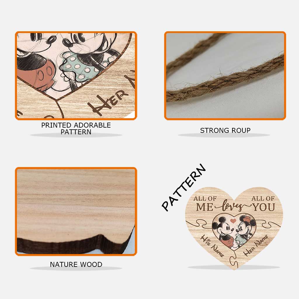 Personalized Heart-Shaped Wood Sign Custom Names Romantic Gift Wood Sign GradoCreations