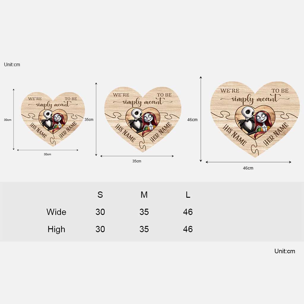 Personalized Puzzle Heart Wood Sign Custom Names Gift for Couple Wood Sign GradoCreations