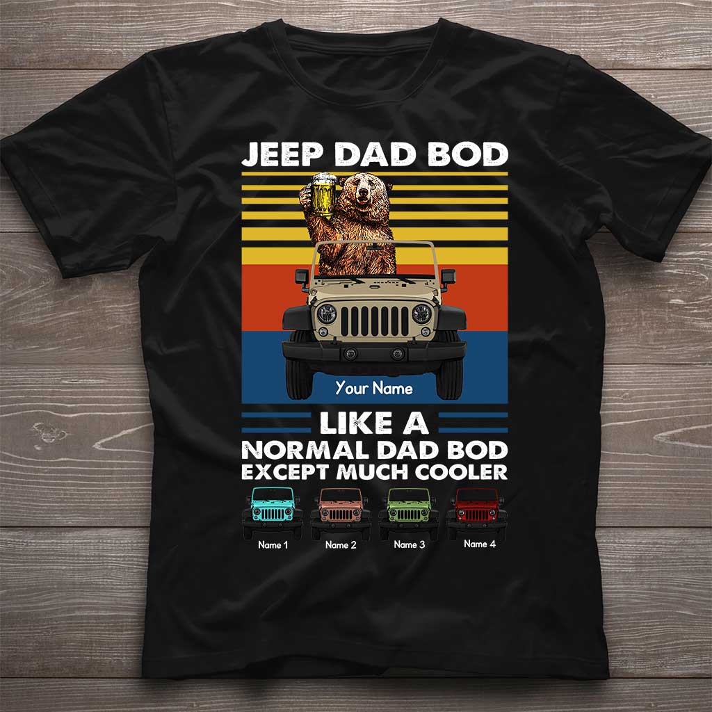 Personalized Jeep Dad Bod T-shirt & Hoodie Custom Name Gift T-shirt & Hoodie GradoCreations