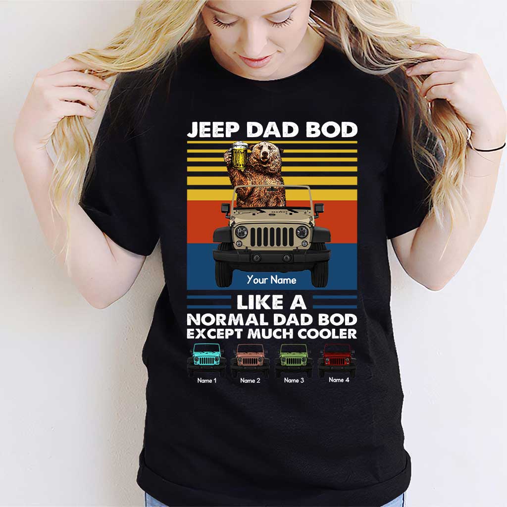 Personalized Jeep Dad Bod T-shirt & Hoodie Custom Name Gift T-shirt & Hoodie GradoCreations