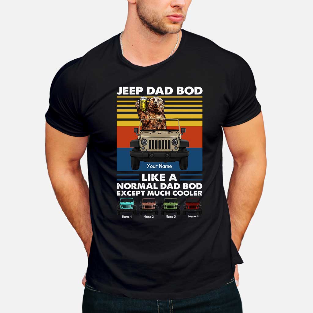 Personalized Jeep Dad Bod T-shirt & Hoodie Custom Name Gift T-shirt & Hoodie GradoCreations