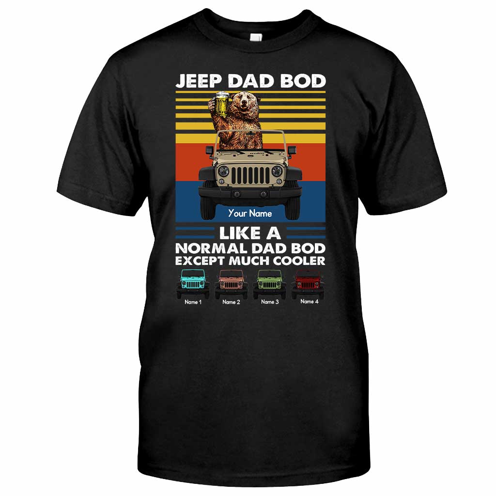 Personalized Jeep Dad Bod T-shirt & Hoodie Custom Name Gift T-shirt & Hoodie GradoCreations