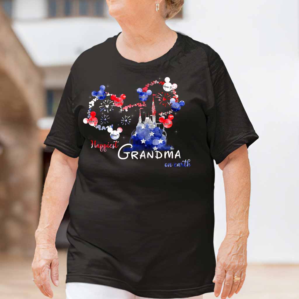 Personalized Happiest Grandma Independence Day T-shirt & Hoodie Gift T-shirt & Hoodie GradoCreations