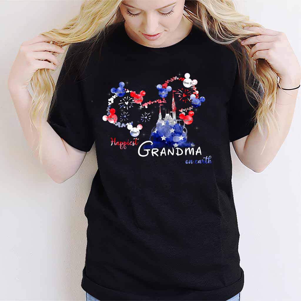 Personalized Happiest Grandma Independence Day T-shirt & Hoodie Gift T-shirt & Hoodie GradoCreations