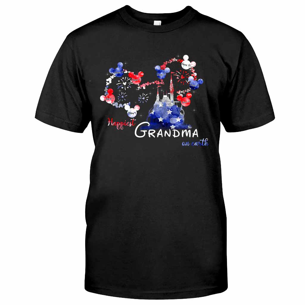 Personalized Happiest Grandma Independence Day T-shirt & Hoodie Gift T-shirt & Hoodie GradoCreations