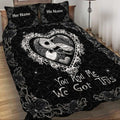 Personalized Nightmare Quilt Set Custom Names for Couples Quilt Set GradoCreations